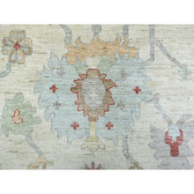 Load image into Gallery viewer, 11&#39;9&quot;x15&#39;9&quot; Ivory, Afghan Angora Oushak with All Over Design Natural Dyes, Hand Knotted Pure Wool, Oversized Oriental Rug FWR429768