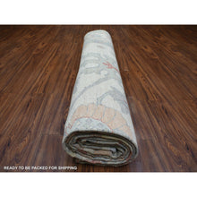 Load image into Gallery viewer, 11&#39;9&quot;x15&#39;9&quot; Ivory, Afghan Angora Oushak with All Over Design Natural Dyes, Hand Knotted Pure Wool, Oversized Oriental Rug FWR429768