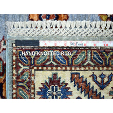 Load image into Gallery viewer, 5&#39;x6&#39;8&quot; Blue, Densely Woven Ghazni Wool Hand Knotted, Afghan Super Kazak Natural Dyes, Oriental Rug FWR430104