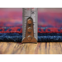 Load image into Gallery viewer, 3&#39;4&quot;x5&#39; Deep and Saturated Red, Velvety Wool Hand Knotted, Afghan Khamyab with Geometric Medallion Design, Oriental Rug FWR430152