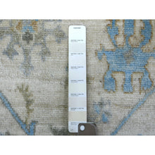 Load image into Gallery viewer, 2&#39;7&quot;x17&#39;9&quot; Ivory All Over Design Natural Dyes, Afghan Wool Hand Knotted Angora Oushak XL Runner Oriental Rug FWR430578