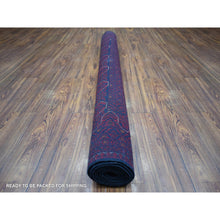 Load image into Gallery viewer, 5&#39;6&quot;x8&#39; Deep and Saturated Red, Afghan Khamyab with Geometric Design, Soft and Shiny Wool Hand Knotted, Oriental Rug FWR430656