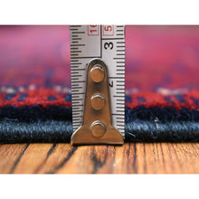 Load image into Gallery viewer, 5&#39;6&quot;x8&#39; Deep and Saturated Red, Afghan Khamyab with Geometric Design, Soft and Shiny Wool Hand Knotted, Oriental Rug FWR430656