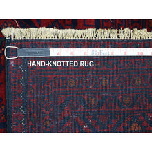 Load image into Gallery viewer, 5&#39;6&quot;x8&#39; Deep and Saturated Red, Afghan Khamyab with Geometric Design, Soft and Shiny Wool Hand Knotted, Oriental Rug FWR430656