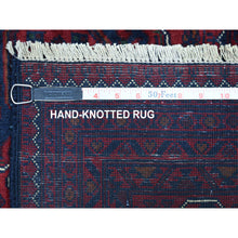Load image into Gallery viewer, 8&#39;2&quot;x11&#39;5&quot; Deep and Saturated Red with Touches of Blue, Afghan Khamyab with Tribal Medallions Design, Velvety Wool, Hand Knotted, Oriental Rug FWR430698