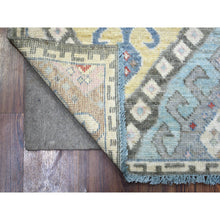 Load image into Gallery viewer, 3&#39;2&quot;x5&#39; Charcoal Gray, Anatolian Village Inspired with Large Elements Design Natural Dyes, Soft Wool Hand Knotted, Oriental Rug FWR431202