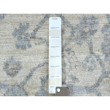 Load image into Gallery viewer, 4&#39;1&quot;x6&#39;1&quot; Ivory Angora Oushak Soft Colors With Leaf Design Hand Knotted Natural Dyes, Afghan Wool Oriental Rug FWR431250