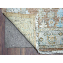 Load image into Gallery viewer, 2&#39;10&quot;x17&#39;1&quot; Walnut Brown Flowing And Open Design Angora Ushak Natural Dyes, Afghan Wool Hand Knotted Runner Oriental Rug FWR431280