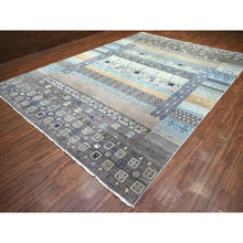 Load image into Gallery viewer, 10&#39;x13&#39;8&quot; Space Gray, Afghan Kashkuli Gabbeh Design, Natural Dyes Fine Weave, Soft Wool Hand Knotted, Oriental Rug FWR431502