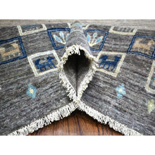 Load image into Gallery viewer, 10&#39;x13&#39;8&quot; Space Gray, Afghan Kashkuli Gabbeh Design, Natural Dyes Fine Weave, Soft Wool Hand Knotted, Oriental Rug FWR431502