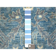 Load image into Gallery viewer, 2&#39;8&quot;x9&#39;7&quot; Light Blue, Fine Peshawar with All Over Design Densely Woven, Soft Wool Hand Knotted, Runner Oriental Rug FWR431718