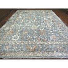 Load image into Gallery viewer, 12&#39;x16&#39; Greenish Gray Angora Oushak With Colorful Leaf Design Natural Dyes, Afghan Wool Hand Knotted Oversize Oriental Rug FWR432018