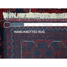 Load image into Gallery viewer, 2&#39;9&quot;x16&#39; Deep and Saturated Red Hand Knotted with Tribal Design, Soft and Shiny Wool Afghan Khamyab Runner Oriental Rug FWR432096