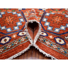 Load image into Gallery viewer, 9&#39;9&quot;x13&#39;6&quot; Burnt Orange, Afghan Ersari with Rosette Design, Natural Dyes Dense Weave, Soft Wool Hand Knotted, Oriental Rug FWR433026
