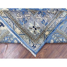 Load image into Gallery viewer, 8&#39;1&quot;x9&#39;9&quot; Light Blue, Organic Wool Hand Knotted, Afghan Ersari with Large Elements Design Natural Dyes, Oriental Rug FWR433866
