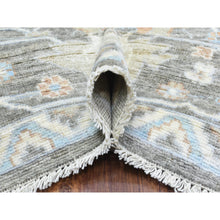 Load image into Gallery viewer, 8&#39;x9&#39;9&quot; Taupe, Hand Knotted Afghan Angora Oushak with All Over Floral Design, Natural Dyes Organic Wool, Oriental Rug FWR434154