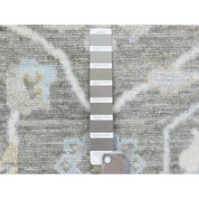Load image into Gallery viewer, 8&#39;x9&#39;9&quot; Taupe, Hand Knotted Afghan Angora Oushak with All Over Floral Design, Natural Dyes Organic Wool, Oriental Rug FWR434154