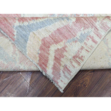 Load image into Gallery viewer, 8&#39;1&quot;x11&#39;7&quot; Pink, Soft Wool Hand Knotted, Boujaad Moroccan Berber with Patch Design Natural Dyes, Oriental Rug FWR434238