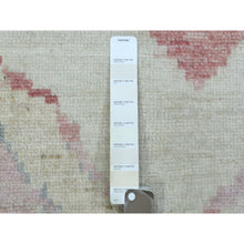 Load image into Gallery viewer, 8&#39;1&quot;x11&#39;7&quot; Pink, Soft Wool Hand Knotted, Boujaad Moroccan Berber with Patch Design Natural Dyes, Oriental Rug FWR434238