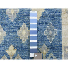 Load image into Gallery viewer, 2&#39;7&quot;x8&#39;4&quot; Denim Blue, Fine Weave Soft and Shiny Wool Hand Knotted, Afghan Kashkuli Gabbeh Design Natural Dyes, Runner Oriental Rug FWR434694