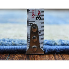 Load image into Gallery viewer, 2&#39;7&quot;x8&#39;4&quot; Denim Blue, Fine Weave Soft and Shiny Wool Hand Knotted, Afghan Kashkuli Gabbeh Design Natural Dyes, Runner Oriental Rug FWR434694