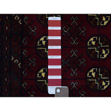 Load image into Gallery viewer, 2&#39;x3&#39; Deep and Saturated Red, Afghan Khamyab Bokara, Pure Wool Hand Knotted, Mat Oriental Rug FWR434862