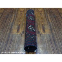 Load image into Gallery viewer, 2&#39;x3&#39; Deep and Saturated Red, Afghan Khamyab Bokara, Pure Wool Hand Knotted, Mat Oriental Rug FWR434862