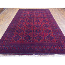 Load image into Gallery viewer, 8&#39;2&quot;x11&#39;6&quot; Deep and Saturated Red, Soft and Velvety Wool Hand Knotted, Afghan Khamyab with Tribal Medallions Design, Oriental Rug FWR434898