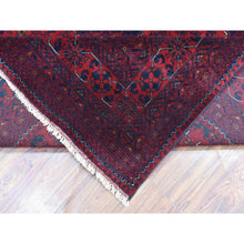 Load image into Gallery viewer, 8&#39;2&quot;x11&#39;6&quot; Deep and Saturated Red, Soft and Velvety Wool Hand Knotted, Afghan Khamyab with Tribal Medallions Design, Oriental Rug FWR434898