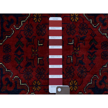 Load image into Gallery viewer, 8&#39;2&quot;x11&#39;6&quot; Deep and Saturated Red, Soft and Velvety Wool Hand Knotted, Afghan Khamyab with Tribal Medallions Design, Oriental Rug FWR434898