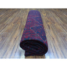 Load image into Gallery viewer, 8&#39;2&quot;x11&#39;6&quot; Deep and Saturated Red, Soft and Velvety Wool Hand Knotted, Afghan Khamyab with Tribal Medallions Design, Oriental Rug FWR434898