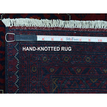 Load image into Gallery viewer, 8&#39;2&quot;x11&#39;6&quot; Deep and Saturated Red, Soft and Velvety Wool Hand Knotted, Afghan Khamyab with Tribal Medallions Design, Oriental Rug FWR434898