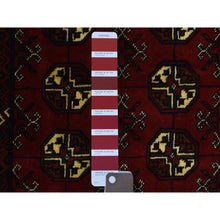 Load image into Gallery viewer, 2&#39;x3&#39; Deep and Saturated Red, Hand Knotted Afghan Khamyab Bokara, Pure Wool, Mat Oriental Rug FWR434910