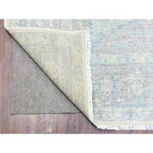 Load image into Gallery viewer, 6&#39;2&quot;x8&#39;9&quot; Ivory, White Wash Peshawar with Serapi Heriz Design Natural Dyes, Organic Wool Hand Knotted, Oriental Rug FWR435492