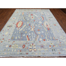 Load image into Gallery viewer, 9&#39;x11&#39;8&quot; Gray Hand Knotted, Afghan Angora Oushak with Flowing and Open Design, Natural Dyes, Extra Soft Wool Oriental Rug FWR435606