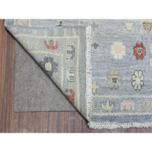 Load image into Gallery viewer, 9&#39;x11&#39;8&quot; Gray Hand Knotted, Afghan Angora Oushak with Flowing and Open Design, Natural Dyes, Extra Soft Wool Oriental Rug FWR435606