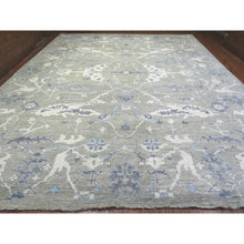 Load image into Gallery viewer, 14&#39;x17&#39;10&quot; Gray Extra Soft Wool Hand Knotted, Afghan Angora Oushak with Flowing and Open Design Natural Dyes, Oversized Oriental Rug FWR436386