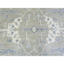 Load image into Gallery viewer, 14&#39;x17&#39;10&quot; Gray Extra Soft Wool Hand Knotted, Afghan Angora Oushak with Flowing and Open Design Natural Dyes, Oversized Oriental Rug FWR436386