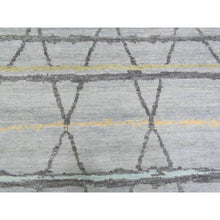 Load image into Gallery viewer, 10&#39;x13&#39;9&quot; Light Gray, Hand Knotted Boujaad Moroccan Berber Design, Natural Dyes Extra Soft Wool, Oriental Rug FWR436698