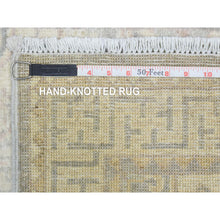 Load image into Gallery viewer, 2&#39;9&quot;x18&#39;9&quot; Cream, Hand Knotted White Wash Peshawar with Khotan Design, Natural Dyes Pure Wool, XL Runner Oriental Rug FWR436782