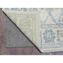 Load image into Gallery viewer, 2&#39;8&quot;x15&#39;4&quot; Ivory Soft Wool, Hand Knotted Afghan Angora Oushak with Branch and Flower Design Natural Dyes, Runner Oriental Rug FWR437022