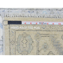 Load image into Gallery viewer, 2&#39;8&quot;x15&#39;4&quot; Ivory Soft Wool, Hand Knotted Afghan Angora Oushak with Branch and Flower Design Natural Dyes, Runner Oriental Rug FWR437022