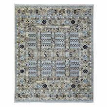 Load image into Gallery viewer, 8&#39;x9&#39;9&quot; Beige, Hand Knotted Afghan Ersari with Hutchlu Design, Natural Dyes Soft Lush Pile Soft Wool, Oriental Rug FWR437304