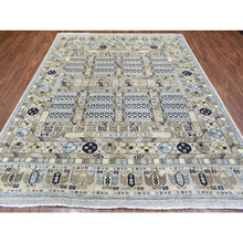 Load image into Gallery viewer, 8&#39;x9&#39;9&quot; Beige, Hand Knotted Afghan Ersari with Hutchlu Design, Natural Dyes Soft Lush Pile Soft Wool, Oriental Rug FWR437304