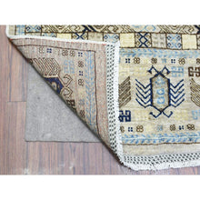 Load image into Gallery viewer, 8&#39;x9&#39;9&quot; Beige, Hand Knotted Afghan Ersari with Hutchlu Design, Natural Dyes Soft Lush Pile Soft Wool, Oriental Rug FWR437304