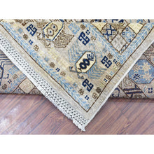 Load image into Gallery viewer, 8&#39;x9&#39;9&quot; Beige, Hand Knotted Afghan Ersari with Hutchlu Design, Natural Dyes Soft Lush Pile Soft Wool, Oriental Rug FWR437304