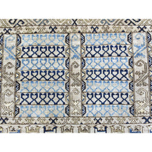 Load image into Gallery viewer, 8&#39;x9&#39;9&quot; Beige, Hand Knotted Afghan Ersari with Hutchlu Design, Natural Dyes Soft Lush Pile Soft Wool, Oriental Rug FWR437304