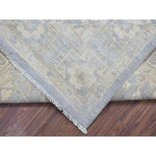 Load image into Gallery viewer, 7&#39;10&quot;x9&#39;7&quot; Cloud Gray, White Wash Peshawar with All Over Design, Natural Wool Hand Knotted Oriental Rug FWR438210