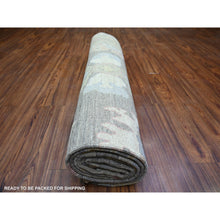 Load image into Gallery viewer, 9&#39;3&quot;x12&#39; Space Gray, Natural Wool Hand Knotted, Afghan Angora Oushak with Soft Colors Vegetable Dyes, Oriental Rug FWR438510