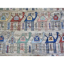Load image into Gallery viewer, 8&#39;x9&#39;8&quot; Beige, Hand Knotted Anatolian Village Inspired with All Over Camel Figurines, Vegetable Dyes Extra Soft Wool, Oriental Rug FWR438558